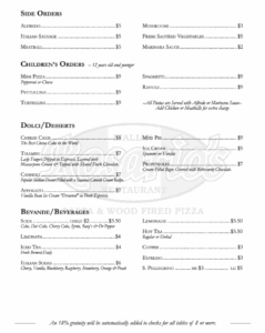 Side Orders - Rosarios Italian Restaurant